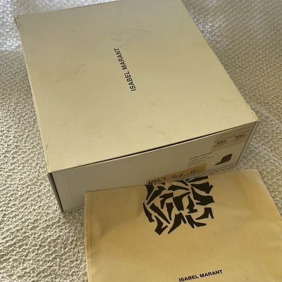 Isabel Marant Basley Suede Ankle Boots Taupe Size 11 - Picture 16 of 16